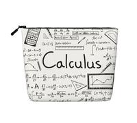 Math Geometry Geek Calculus Fake Hemp Travel Toiletry Bag - Reusable Cosmetic Accessories Toiletry Organizer for Women - Multiple Uses