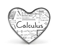 Math Geometry G alculus Lapel Pin Elegant Heart Shape Brooch Badge Funny Personalized Pinback Button Badge Fashion Cute Heart Brooch Pins for Bag Jacket Clothes Accessories