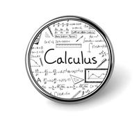 Math Geometry Geek Calculus Lapel Pins Metal Pin Badge Personalized Pinback Button Badges Classic Round Badge Recognition Enamel Lapel Pin for Jackets, Backpacks, Bags