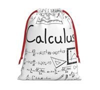 Math Geometry Geek Calculus Print Drawstring Bag wrap, String Pouches, Premium Packaging Bags for Business & Events M