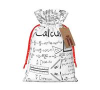 Math Geometry Geek Calculus Print Drawstring Gift Reusable Bags Party Favors Holiday Birthday Eco-Friendly Pouches