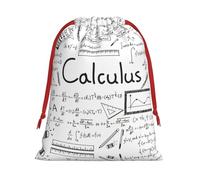 Math Geometry Geek Calculus Print Plush Gift Bags With Drawstring, Reusable Gift Wrap For Christmas, Wedding, Party -Size M