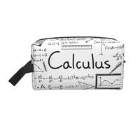 Math Geometry Geek Calculus Print Storage Bag â€“ Large Travel Cosmetic Makeup Bags, Portable Pouch Organizer for Toiletries, Accessories