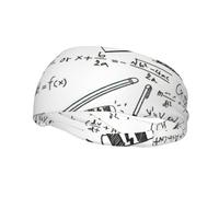 Math Geometry Geek Calculus Print Sweatbands Sports Headband For Men Women,Sweat Wicking Non Slip,Durable Long-Lasting