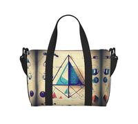 Math Geometry Geek Calculus Print Tote Crossbody Travel Bag with Zip Casual Handbag for Weekend Trips and Gym Shopping