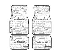 Math Geometry Geek Calculus Print Vehicle Accessories Foot Mat Set 4 Pieces Floor Mats Protection Vans Sedans Trucks