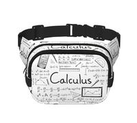 Math Geometry G alculus Print Waist Pack Fanny Pack Belt Bag for Men Women,Waterproof Adjustable Strap 3 Pockets for Outdoor Travel