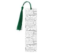 Math Geometry Geek Calculus Print Wooden Bookmark Bookmarks with Tassels Book Marks for Reading Hardcover Books Notebooks