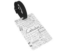 Math Geometry G alculus Printed Luggage Tags with Wrist Strap,Name Id Label for Suitcase,Airplane Travel Essentials