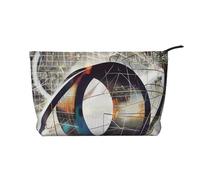 Math Geometry Geek Calculus Printed Makeup Bag Corduroy Travel Cosmetic Bags Cosmetic Case Toiletry Bag Organizer for Women Mom Girls