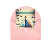 Math Geometry Geek Calculus Printing Notecards With Envelopes,Vertical Love Buckle Blank Pearl Paper Packaging Holiday Greeting