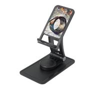 Math Geometry Geek Calculus Prints Rotating Cell Phone Stand with 360° Swivel Base - Foldable Square Desk Phone Holder for iPhone 16 15 14 13 12 11,All Phones,Black