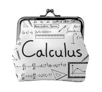Math Geometry G alculus, PU Leather Coin Purse, Small Wallets, Change Pouch with Kiss Lock Clasp Buckle, Change Purse