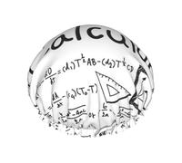 Math Geometry G alculus,Shower Cap Nightcap Double Layer Waterproof Elastic Bath Cap Reusable Hair Cap