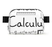 Math Geometry G alculus, Square Waist Bag Travel Bum Bag Casual Chest Bag Fanny Pack for Men Women