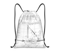 Math Geometry Geek Calculus Title: Lightweight Drawstring Duffel Bag â€“ Water-Resistant Foldable Gym Sack with Adjustable Shoulder Strap, Ideal for Sports, Yoga, Travel and School