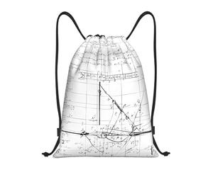 Math Geometry Geek Calculus Title: Lightweight Drawstring Duffel Bag â€“ Water-Resistant Foldable Gym Sack with Adjustable Shoulder Strap, Ideal for Sports, Yoga, Travel and School