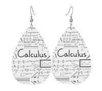 Math Geometry Geek Calculus Trendy Leather Teardrop Earring Lightweight Bohemian Earrings Set Jewelry Gift For Women Girl