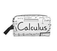 Math Geometry Geek Calculus Water-Resistant Travel Toiletry Organizer Bag, Large Capacity Portable Cosmetic Storage for Gym/Daily Essentials