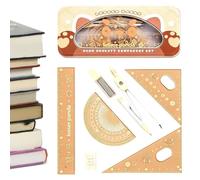 Math Geometry Kit Compass Protractor Eraser Ruler Set