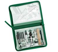 Math Geometry Kit Set, 27*Piece Drawing Instruments Set for Engineering & Construction Design, Plotting Instrument Set with Set Square, Ruler
