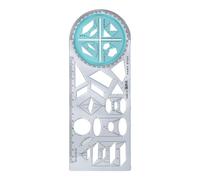 Math Geometry Ruler, Creative Math Learning Aids, Geometric Drawing Ruler, Design Ruler Templates. Easy Drawing Geometric Ruler Drawing Template for Drawing and Measuring, junior high school size