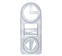 Math Geometry Ruler, Creative Math Learning Aids, Geometric Drawing Ruler, Design Ruler Templates. Easy Drawing Geometric Ruler Drawing Template for Drawing and Measuring, Elementary School Size Small