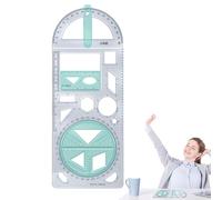 Math Geometry Ruler - Robust Drawing Rulers for Math Learning Aids | Flexible Geometric Ruler Drawing Template for Drawing and Measuring, Primary School Size Large, see description, See description