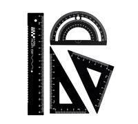 Math Geometry Set Mathematics Drawing Ruler Metal Drafting Tool Straight Ruler Square Protractor Case Math Tool