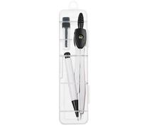 Math Geometry Tool - 5.31 Inches Durable Metal Drawing Compass | Maths Kit | Professional Drafting Divider for Students, Precision Circle Maker with Spare Leads for School, Office and Art Use