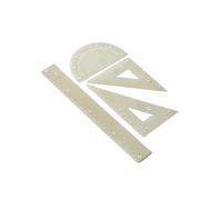 Math Geometry Tool Student Drawing Drawing Rulers with Square Straight Ruler Math Protractor for Classroom Multifunctional Cute Ruler Set