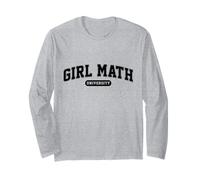 Math Girl University Funny Mathematics Girl Loves Math Long Sleeve T-Shirt