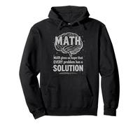 Math Gives Us Hope Every Problem Has A Solution Funny Quote Pullover Hoodie