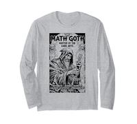 Math Goth Funny Mathematics Lover Vintage Comic Teacher Long Sleeve T-Shirt
