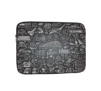 Math Graffiti Education Shockproof Laptop Sleeve 15 Inch, Oxford Fabric Case With Foam Padding, Lightweight Protective Cover For Pad Notebook, Business School Travel Use