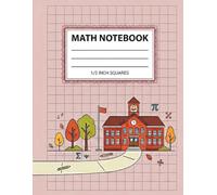 Math Graph Paper Composition Notebook for Schoolgirls: 1/2 Inch Quad Ruled Grid, 8.5 x 11, 100 Pages - Back to School Essentials for Kids