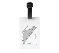 Math Hippo Luggage Identifier Tag Personal Belongings Card Name ID Label Travel Bag Tag