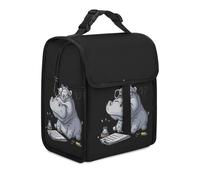 Math Hippo Lunch Bag Print Lunch Box Tote Cooler Bags Handbags Organizer Work Office Picnic