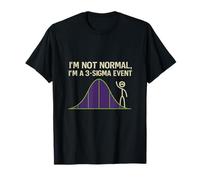 Math Humor Bell Curve 3-Sigma Event Graphic Print T-Shirt