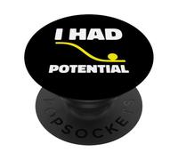 Math Humor Funny Mathematics Teacher I Had Potential PopSockets Adhesive PopGrip