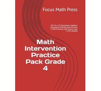 Math Intervention Practice Pack Grade 4: RTI Tier 2/3 Worksheets | Addition Subtraction Multiplication Division | 1200 Problems with Answer Keys | CCSS-Aligned