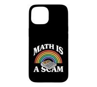 Math Is A Scam Retro Rainbow Exploding Calculator Sarcasm Case for iPhone 15