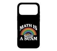 Math Is A Scam Retro Rainbow Exploding Calculator Sarcasm Case for iPhone 17 Pro Max