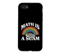 Math Is A Scam Retro Rainbow Exploding Calculator Sarcasm Case for iPhone SE (2020) / 7/8