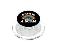 Math Is A Scam Retro Rainbow Exploding Calculator Sarcasm PopSockets PopGrip for MagSafe