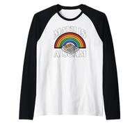 Math is A Scam Retro Rainbow Exploding Calculator Sarcasm Raglan Baseball Tee