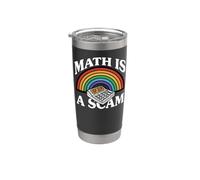 Math is A Scam Retro Rainbow Exploding Calculator Sarcasm Stainless Steel Insulated Tumbler