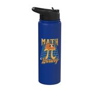 Math is Boring Sloth Sleeping On Pi Funny Math Stainless Steel Insulated Water Bottle