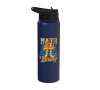Math is Boring Sloth Sleeping On Pi Funny Math Stainless Steel Insulated Water Bottle
