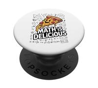 Math Is Delicious Funny Pizza Math Teacher PopSockets Adhesive PopGrip